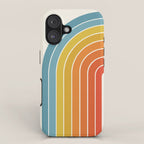 Gradient Arch X Bright Rainbow Mid Century Modern Rainbow iPhone Case Gallery Image 1