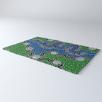 Authentic Aboriginal Art - The River (green) Rug Gallery Image 3