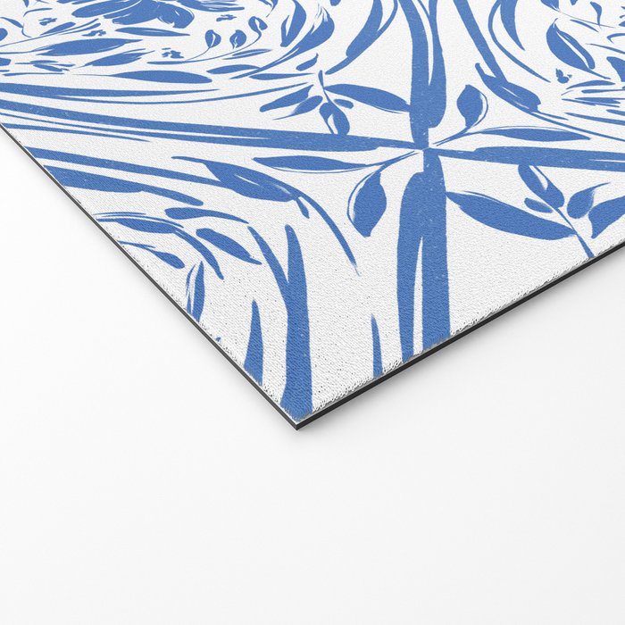 Floral pleasure pattern BW Welcome Mat Gallery Image 2