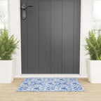Floral pleasure pattern BW Welcome Mat Gallery Image 3