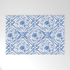 Floral pleasure pattern BW Welcome Mat Gallery Image 1