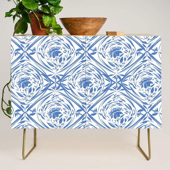Floral pleasure pattern BW Credenza Gallery Image 1