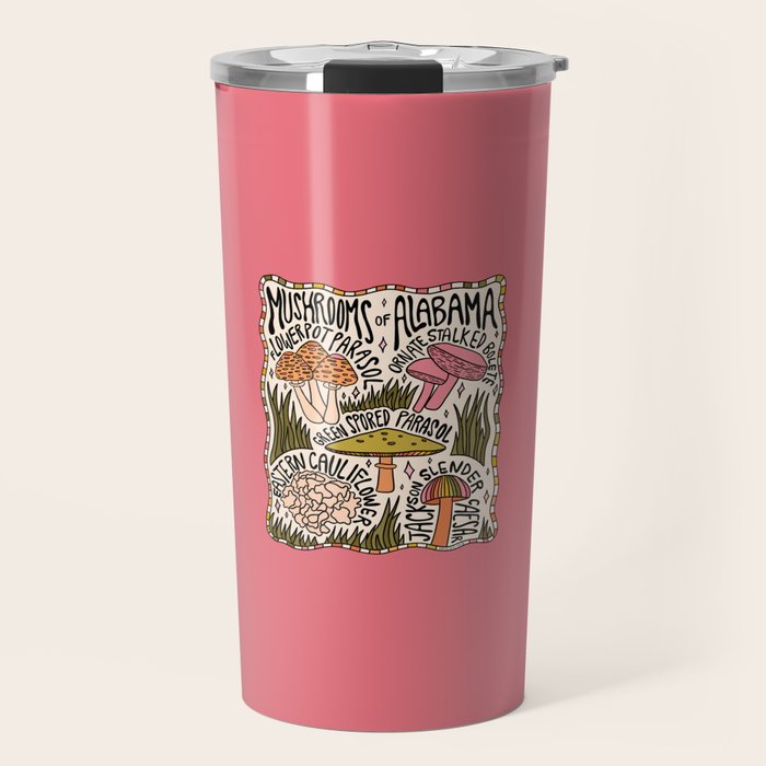 Mushrooms of Alabama Travel Mug Gallery Image 1