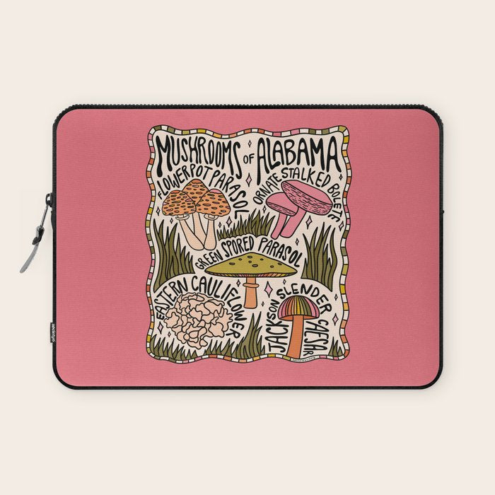 Mushrooms of Alabama Laptop Sleeve Gallery Image 1