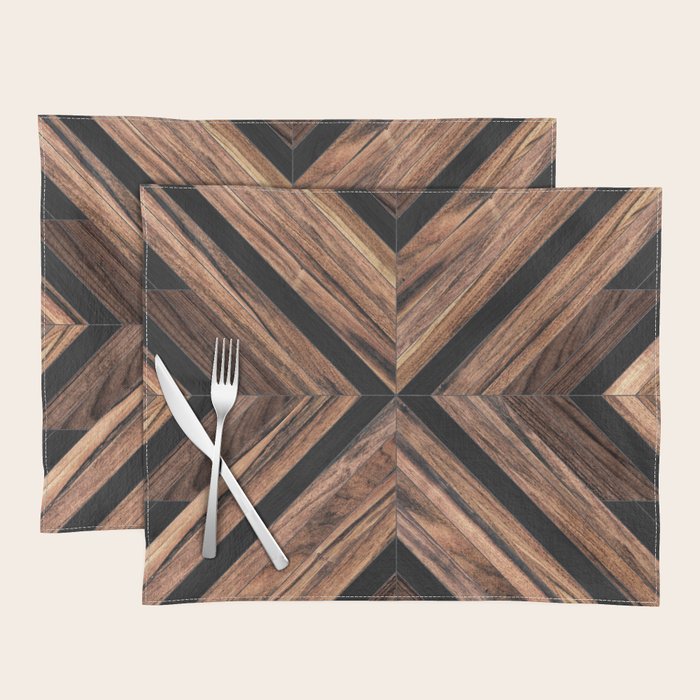 Urban Tribal Pattern No.3 - Wood Placemat Gallery Image 1