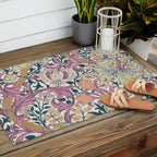 William Morris Golden Lily Enchanting Lilac Peach Outdoor Rug Gallery Image 2