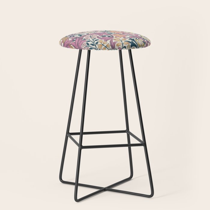 William Morris Golden Lily Enchanting Lilac Peach Stool Gallery Image 1
