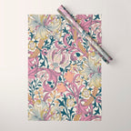 William Morris Golden Lily Enchanting Lilac Peach Wrapping Paper Gallery Image 1
