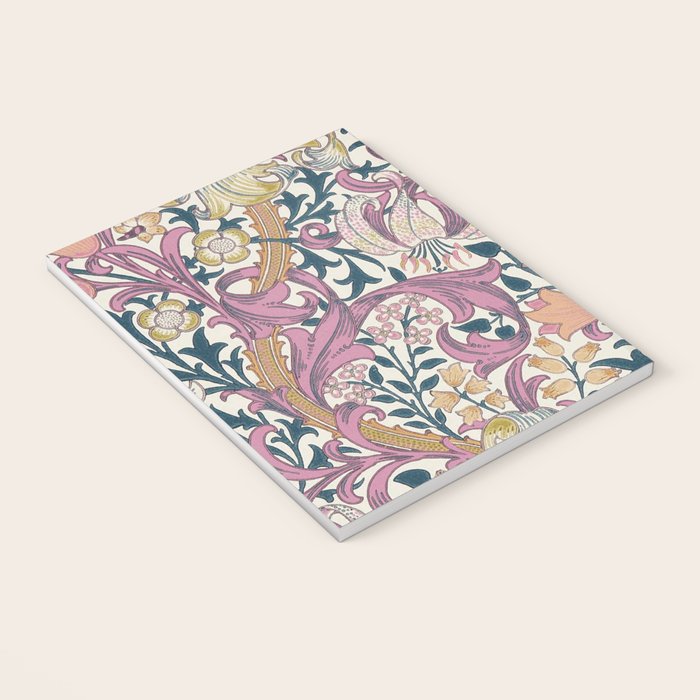 William Morris Golden Lily Enchanting Lilac Peach Notebook Gallery Image 3