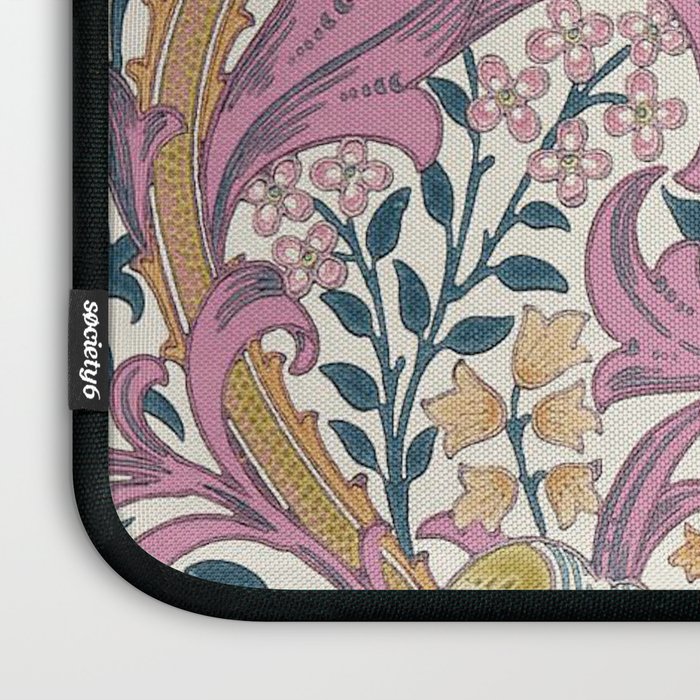 William Morris Golden Lily Enchanting Lilac Peach Laptop Sleeve Gallery Image 3