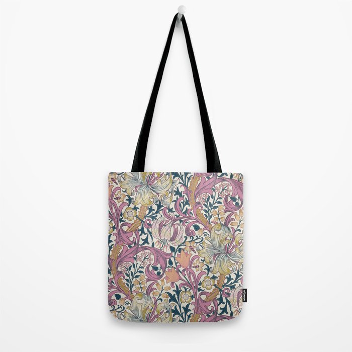 William Morris Golden Lily Enchanting Lilac Peach Tote Bag Gallery Image 2