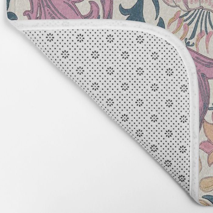 William Morris Golden Lily Enchanting Lilac Peach Bath Mat Gallery Image 2