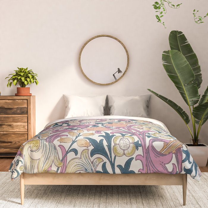 William Morris Golden Lily Enchanting Lilac Peach Comforter Gallery Image 3