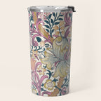 William Morris Golden Lily Enchanting Lilac Peach Travel Mug Gallery Image 2