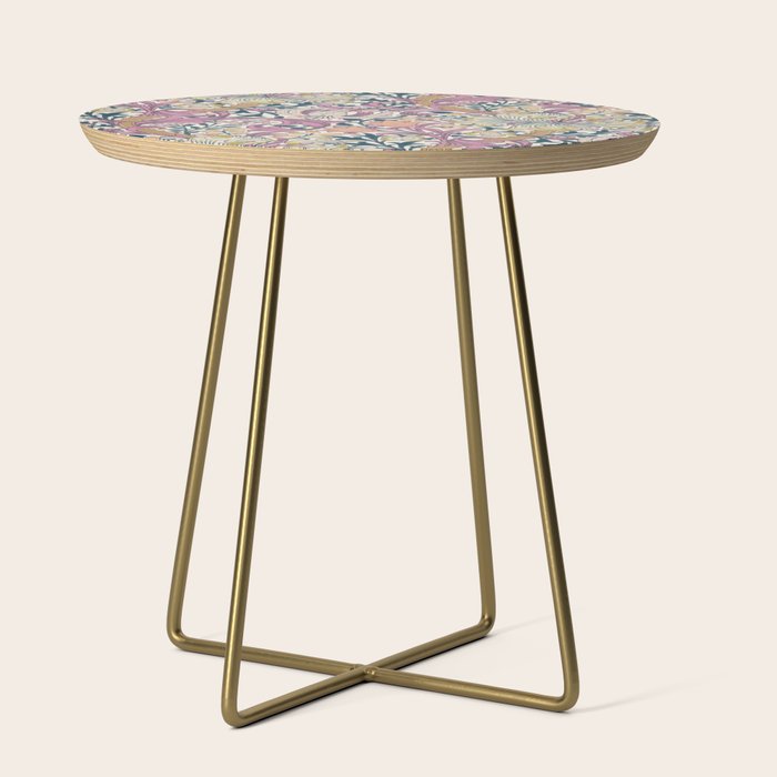 William Morris Golden Lily Enchanting Lilac Peach Side Table Gallery Image 1