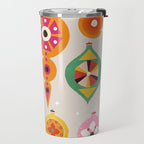 Christmas Tree Retro Ornaments Travel Mug Gallery Image 2