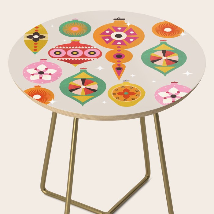 Christmas Tree Retro Ornaments Side Table Gallery Image 2