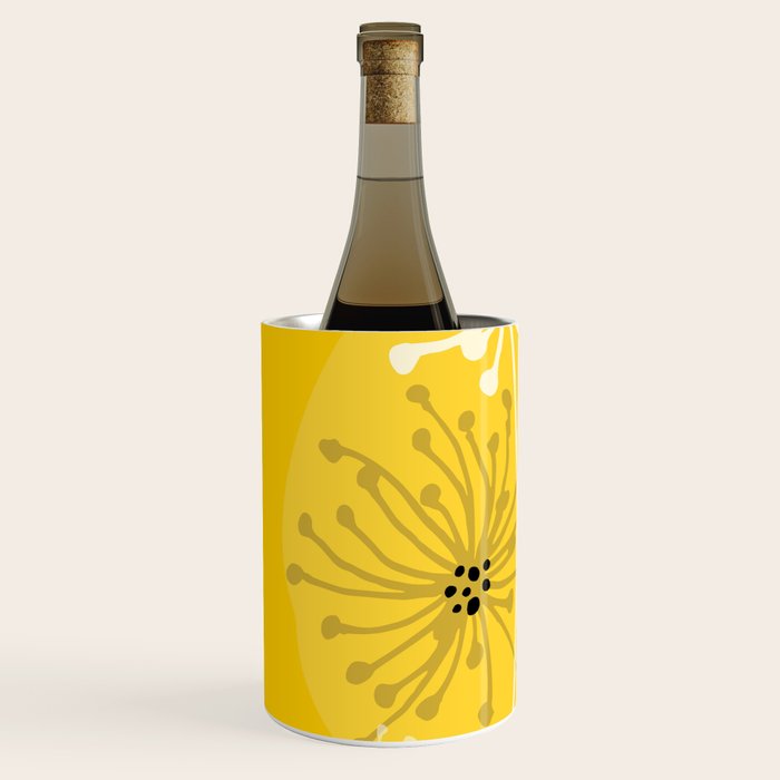 Yellow Queen Anne's Lace Illustration Wine Chiller Gallery Image 2