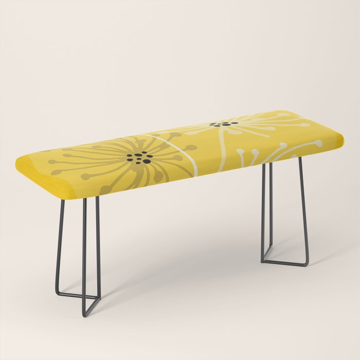 Yellow Queen Anne's Lace Illustration Bench Gallery Image 1