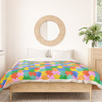 Fun colorful puzzle piece shape pattern Duvet Cover Gallery Image 3