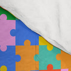 Fun colorful puzzle piece shape pattern Comforter Gallery Image 4