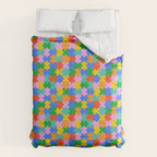 Fun colorful puzzle piece shape pattern Comforter Gallery Image 6
