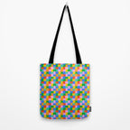 Fun colorful puzzle piece shape pattern Tote Bag Gallery Image 2