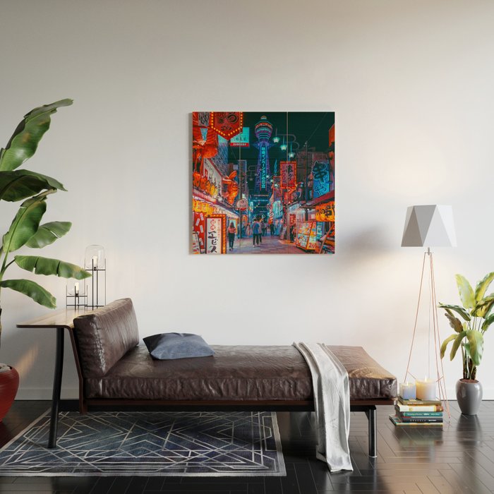 Osaka City Anime Scenes  Wood Wall Art Gallery Image 2