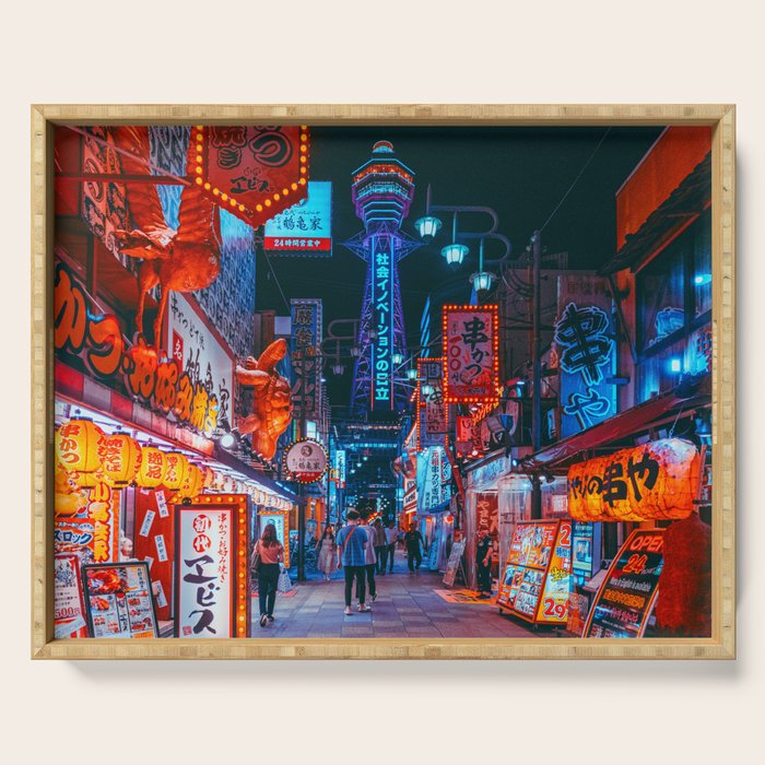 Osaka City Anime Scenes  Serving Tray