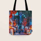 Osaka City Anime Scenes  Tote Bag Gallery Image 1