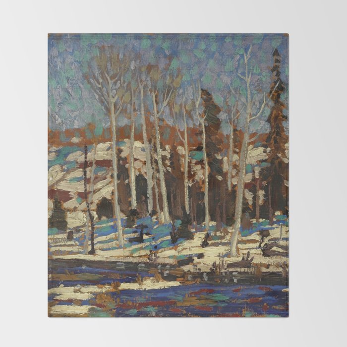 Tom Thomson March 1916 Canadian Landscape Artist Throw Blanket Gallery Image 2