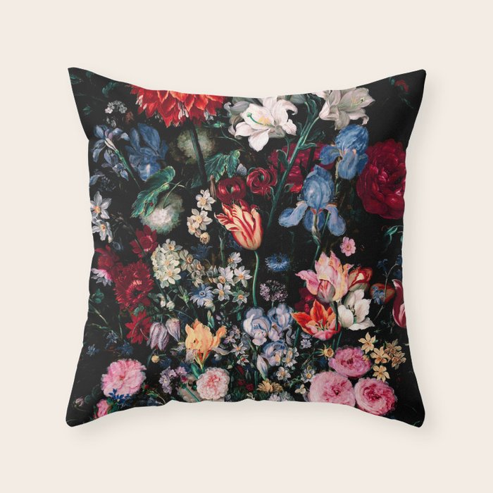 Midnight Garden XVII Throw Pillow Gallery Image 1