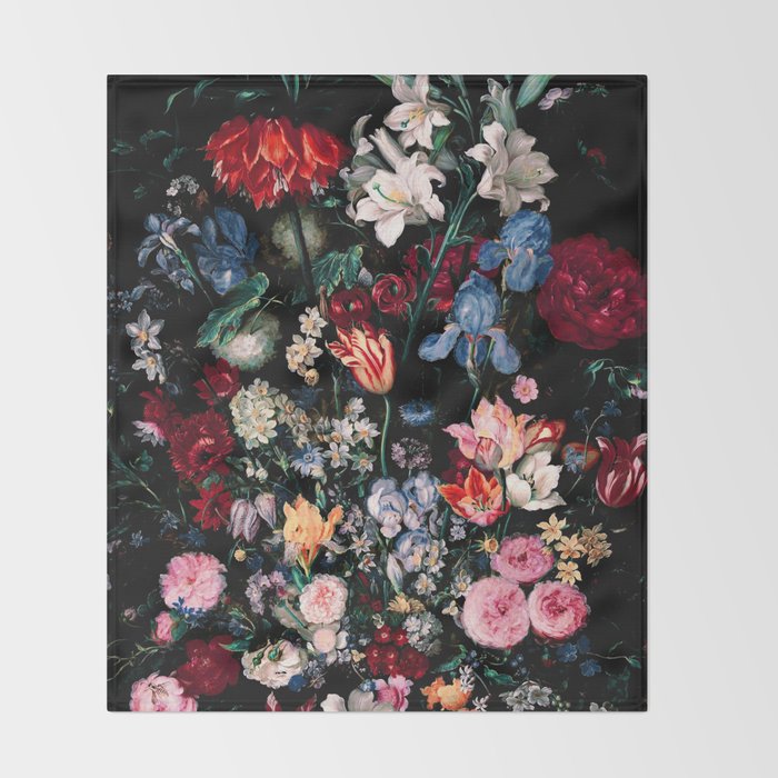 Midnight Garden XVII Throw Blanket Gallery Image 2