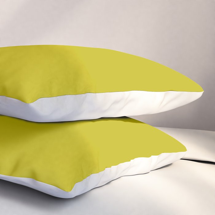 CHARTREUSE Yellowish Green solid color Pillow Sham Gallery Image 3