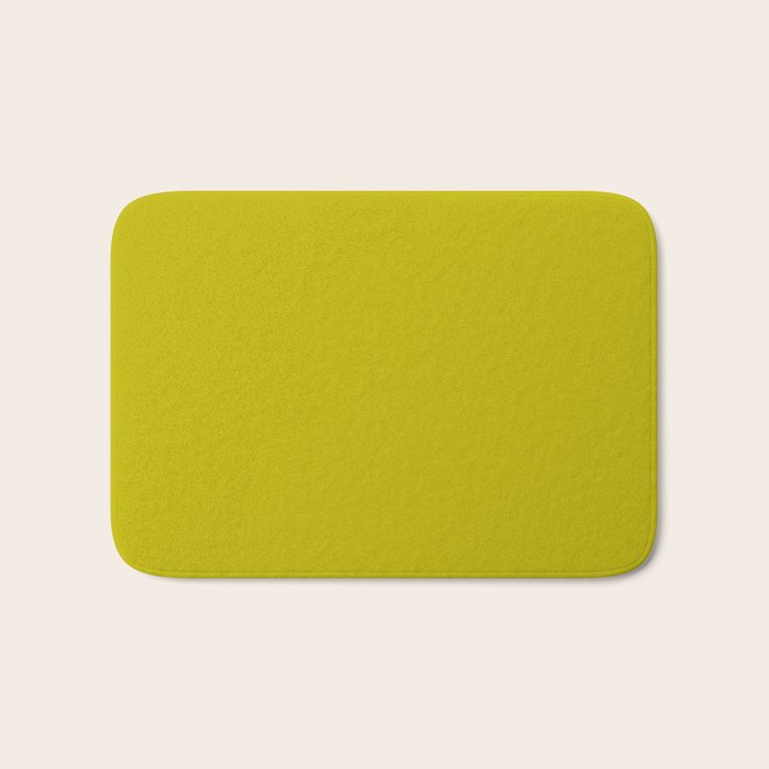CHARTREUSE Yellowish Green solid color Bath Mat Gallery Image 1