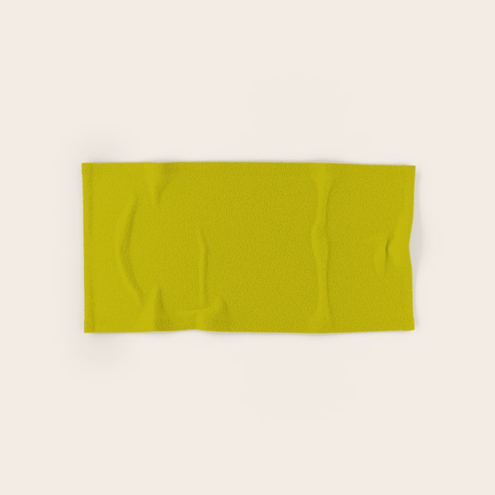CHARTREUSE Yellowish Green solid color Bath Towel Gallery Image 1