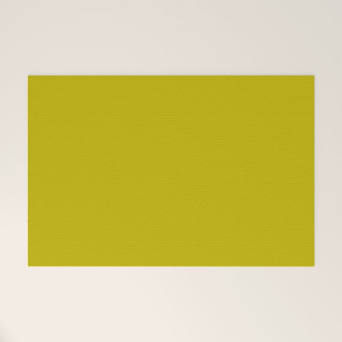 CHARTREUSE Yellowish Green solid color Welcome Mat Gallery Image 1