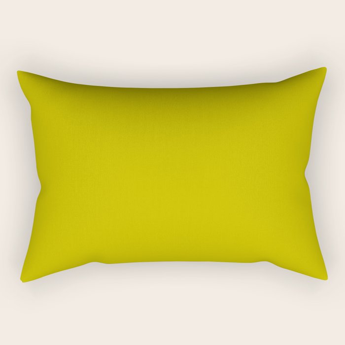 CHARTREUSE Yellowish Green solid color Rectangular Pillow Gallery Image 2
