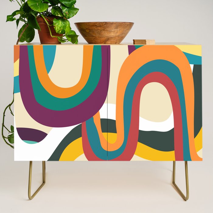 Groovy rainbow of doom Credenza Gallery Image 1