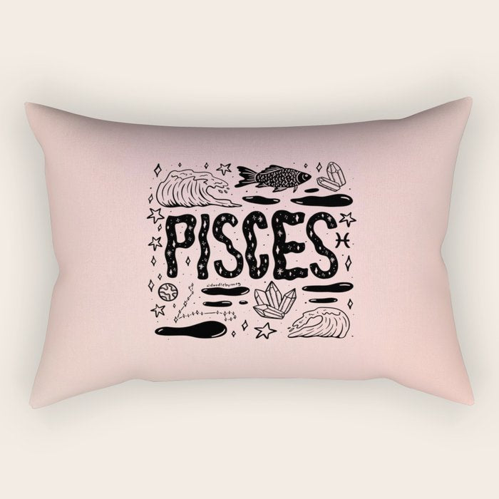 Celestial Pisces Rectangular Pillow Gallery Image 1