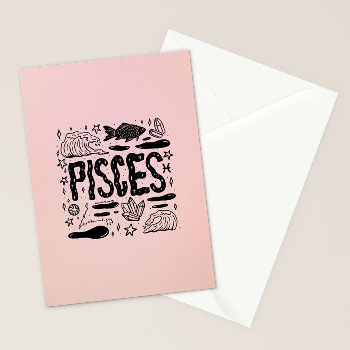 Celestial Pisces Stationery Card Gallery Image 2