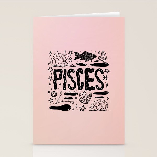 Celestial Pisces Stationery Card Gallery Image 2