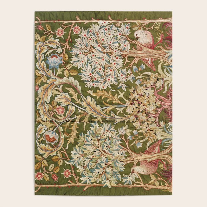 William Morris & May Morris Woodland Embroidery Poster Gallery Image 1