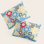 Flowerscape field - charming blue Pillow Sham Gallery Image 3