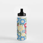 Flowerscape field - charming blue Water Bottle Gallery Image 2