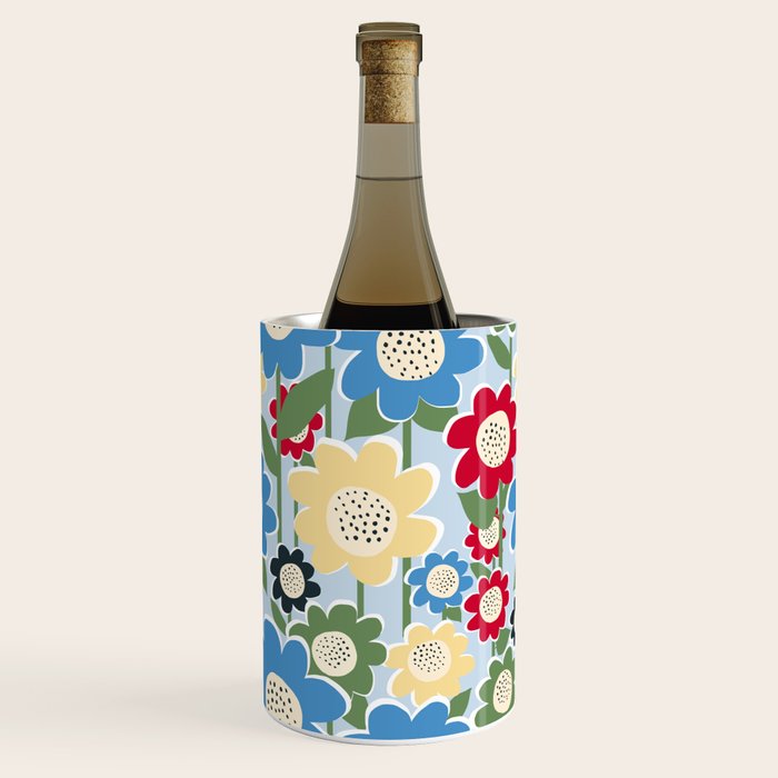 Flowerscape field - charming blue Wine Chiller Gallery Image 2