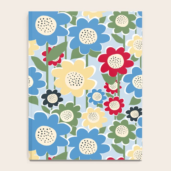 Flowerscape field - charming blue Notebook Gallery Image 4