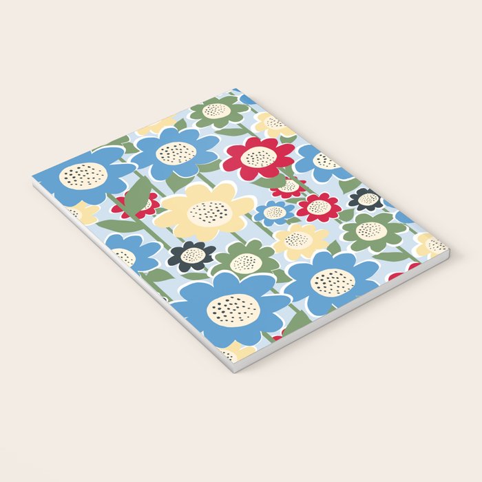 Flowerscape field - charming blue Notebook Gallery Image 3