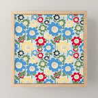 Flowerscape field - charming blue Mini Art Print Gallery Image 1