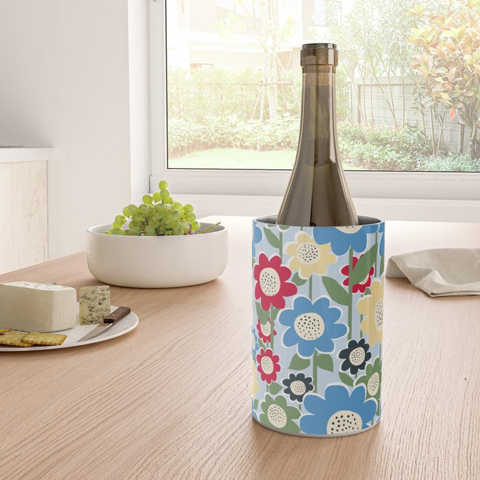Flowerscape field - charming blue Wine Chiller Gallery Image 4